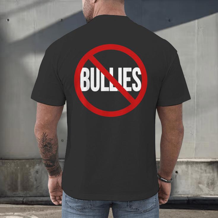 Anti Bullying No Bullies School Teacher Student Kindness Men's Back Print T-Shirt, gift for family, gift for coworker