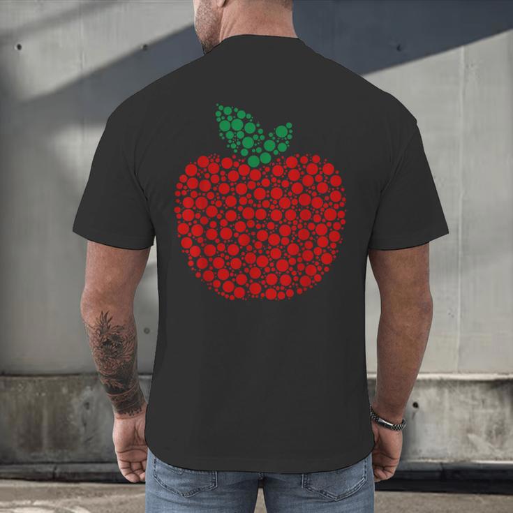 Apple Dot Pattern Art Teacher Appreciation Men Women Humor Men's Back Print T-Shirt, gift for family, gift for coworker Apple Dot Pattern Art Teacher Appreciation Men Women Humor Men's Back Print T-Shirt, gift for family, gift for coworker