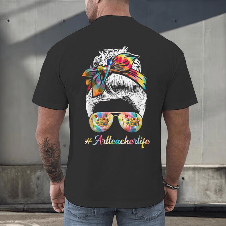 Art Teacher Life Messy Bun Back To School Art Teacher Men's Back Print T-Shirt, gift for family, gift for coworker Art Teacher Life Messy Bun Back To School Art Teacher Men's Back Print T-Shirt, gift for family, gift for coworker