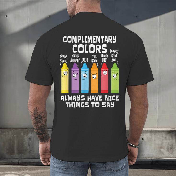 Artist Art Teacher School Artist Joke Men's Back Print T-Shirt, gift for family, gift for coworker