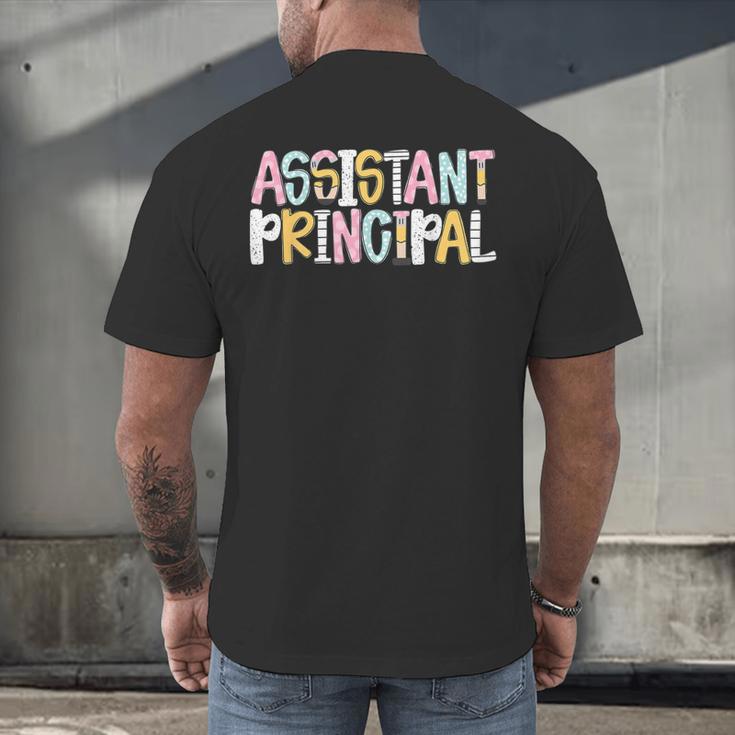 Assistant Principal Back To School Teacher Appreciation Men's Back Print T-Shirt, gift for family, gift for coworker Assistant Principal Back To School Teacher Appreciation Men's Back Print T-Shirt, gift for family, gift for coworker