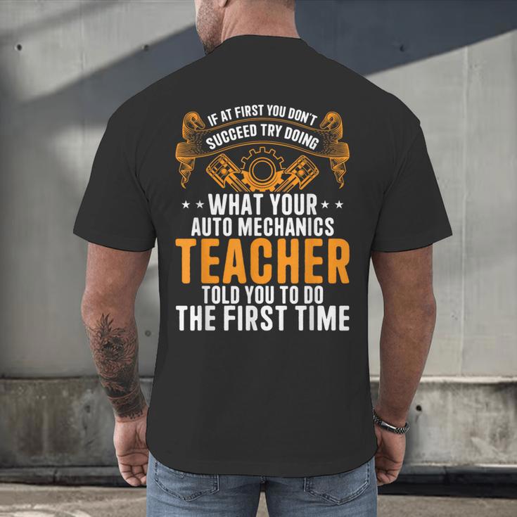 Auto Mechanic Teacher Car Repair Auto Mechanic Men's Back Print T-Shirt, gift for family, gift for coworker Auto Mechanic Teacher Car Repair Auto Mechanic Men's Back Print T-Shirt, gift for family, gift for coworker