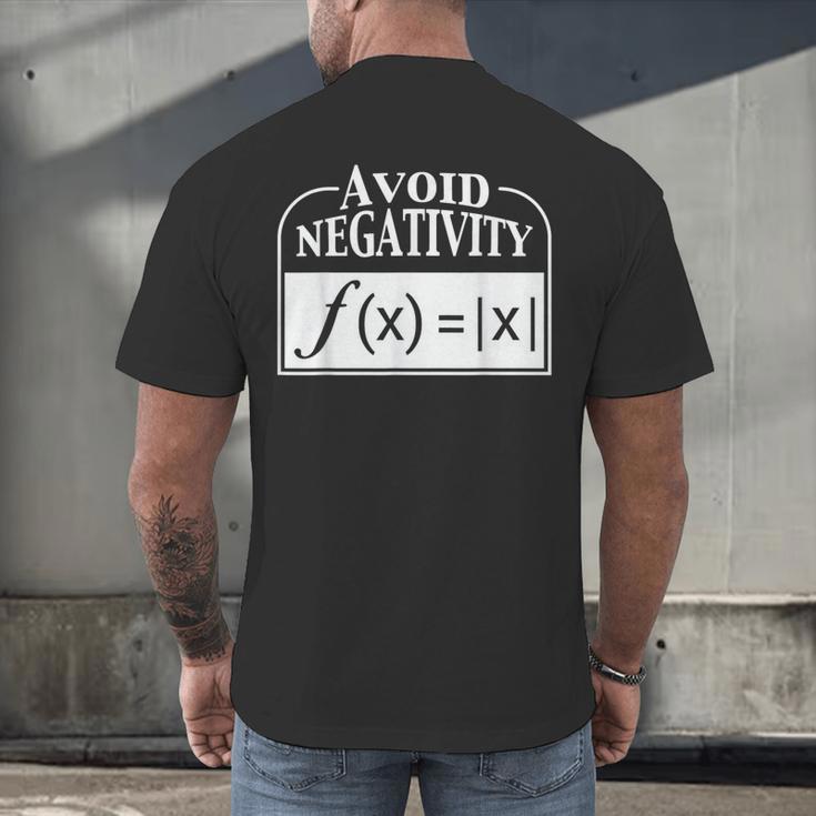 Avoid Negativity Math Teacher Men's Back Print T-Shirt, gift for family, gift for coworker