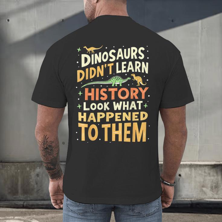 Back To School Dinosaur Social Studies Teacher Student Men's Back Print T-Shirt, gift for family, gift for coworker Back To School Dinosaur Social Studies Teacher Student Men's Back Print T-Shirt, gift for family, gift for coworker