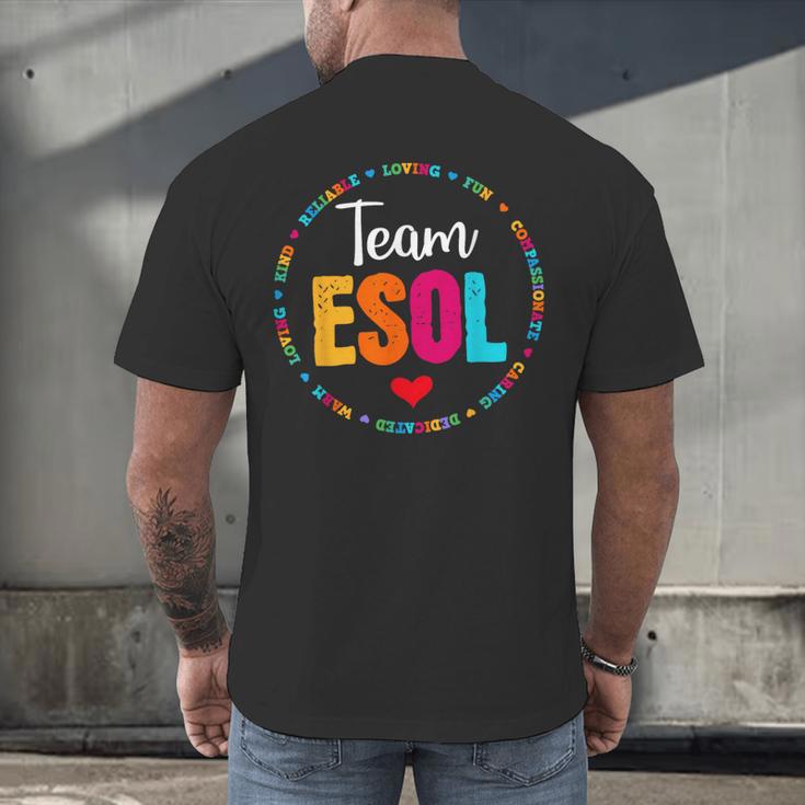 Back To School Teachers Crew Students Team ESOL Teacher Men's Back Print T-Shirt, gift for family, gift for coworker Back To School Teachers Crew Students Team ESOL Teacher Men's Back Print T-Shirt, gift for family, gift for coworker