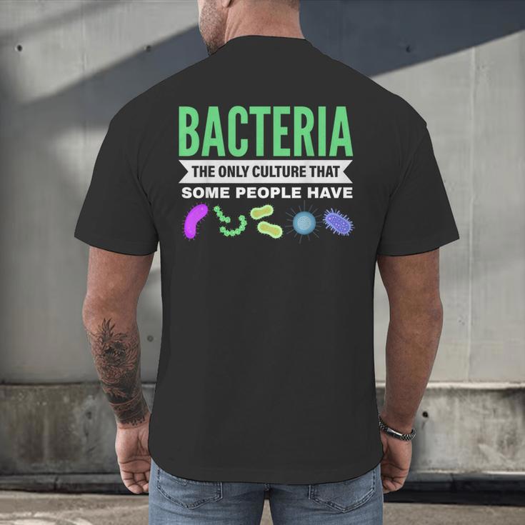 Bacteria Culture Biology Science Teacher Biologist Men's Back Print T-Shirt, gift for family, gift for coworker Bacteria Culture Biology Science Teacher Biologist Men's Back Print T-Shirt, gift for family, gift for coworker