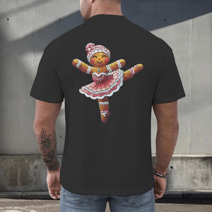 Ballet Dancer Gingerbread Christmas Dance Teacher Girl Women Men's Back Print T-Shirt, gift for family, gift for coworker