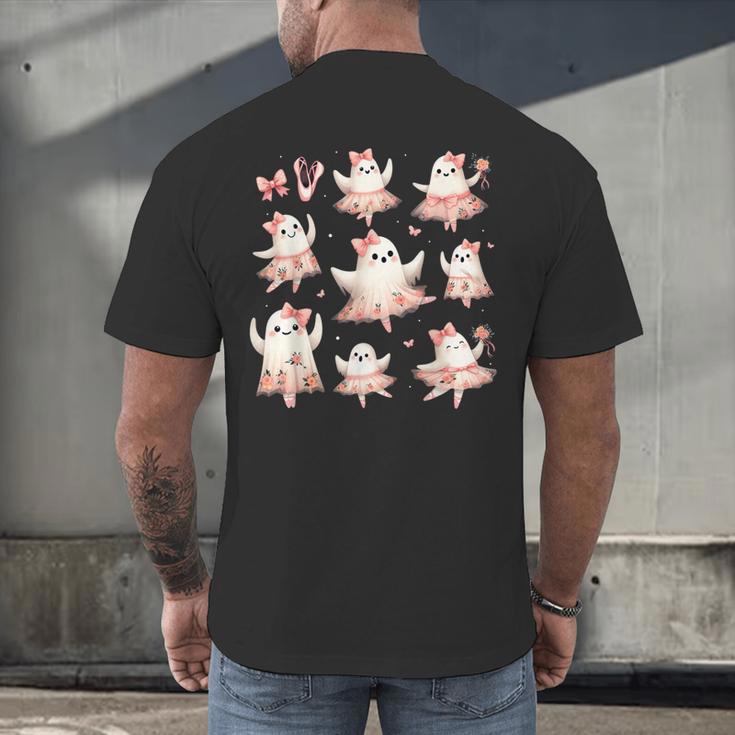 Ballet Ghost Ballet Dancer Spooky Dance Teacher Halloween Men's Back Print T-Shirt, gift for family, gift for coworker