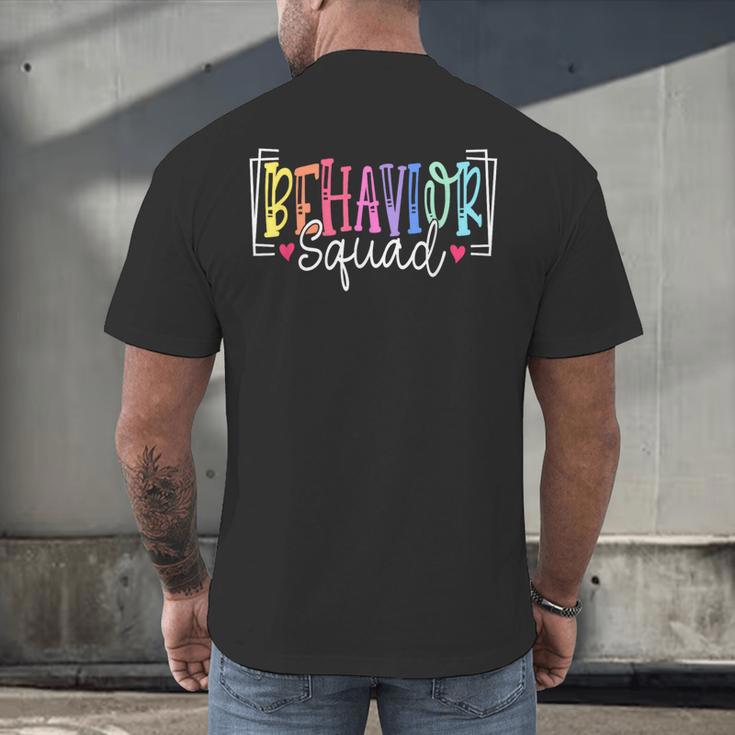 Behavior Squad Therapy Therapists Teachers Behavior Team Men's Back Print T-Shirt, gift for family, gift for coworker Behavior Squad Therapy Therapists Teachers Behavior Team Men's Back Print T-Shirt, gift for family, gift for coworker
