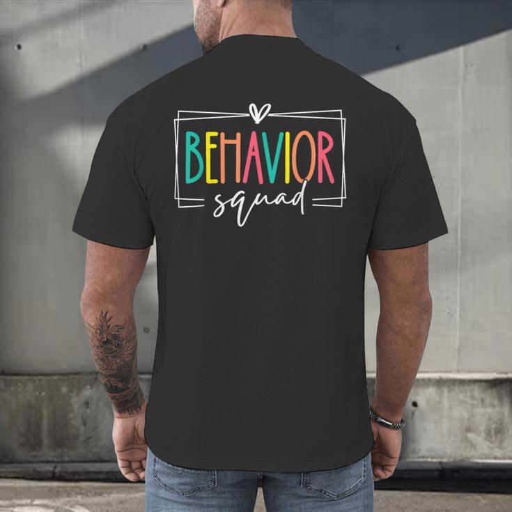 Behavior Squad School Counselor SPED Teacher Kids Women Men Men's Back Print T-Shirt, gift for family, gift for coworker Behavior Squad School Counselor SPED Teacher Kids Women Men Men's Back Print T-Shirt, gift for family, gift for coworker