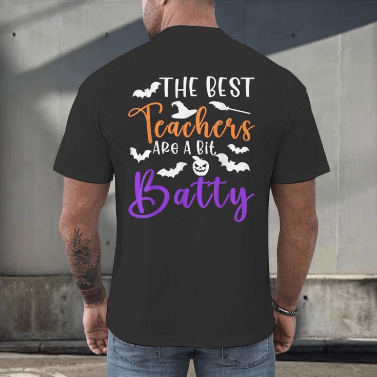 The Best Teachers Are A Bit Batty Teacher Bat Halloween Men's Back Print T-Shirt, gift for family, gift for coworker The Best Teachers Are A Bit Batty Teacher Bat Halloween Men's Back Print T-Shirt, gift for family, gift for coworker