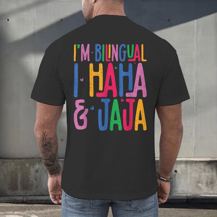 I Am Bilingual I Haha And Jaja Latina Latino Spanish Teacher Men's Back Print T-Shirt, gift for family, gift for coworker