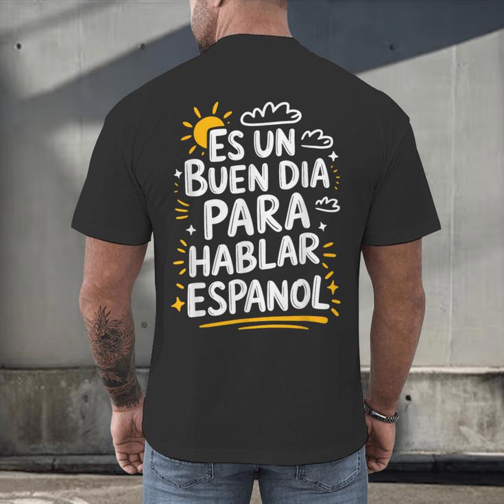 Bilingual Teacher Maestra Spanish Teacher Men's Back Print T-Shirt, gift for family, gift for coworker