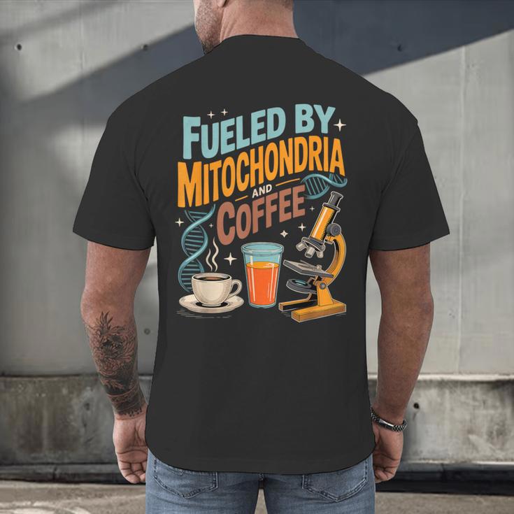 Biology Teacher Science Fueled By Mitochondria Coffee Men's Back Print T-Shirt, gift for family, gift for coworker Biology Teacher Science Fueled By Mitochondria Coffee Men's Back Print T-Shirt, gift for family, gift for coworker
