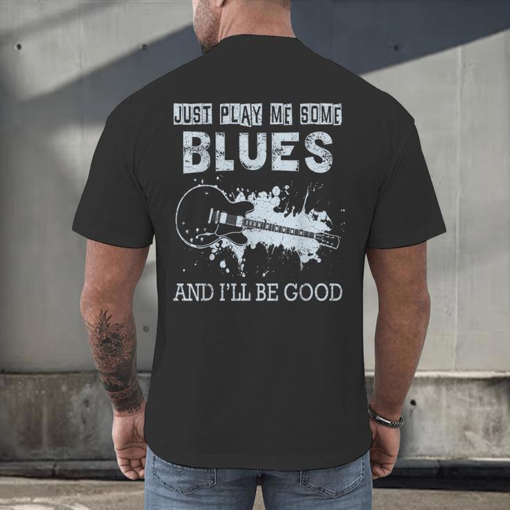 Blues Music Band Lover Vintage Guitar Teacher Blues Men's Back Print T-Shirt, gift for family, gift for coworker