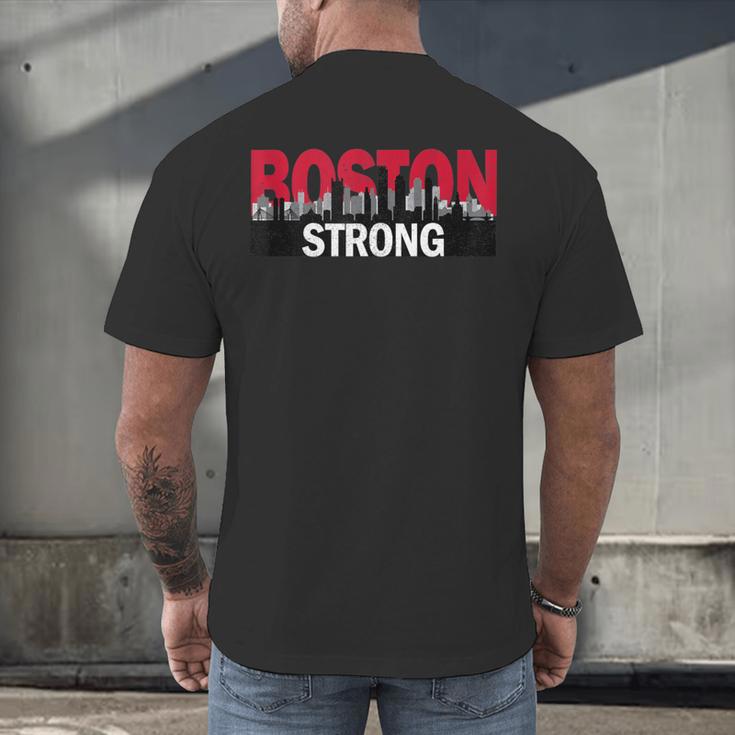 Boston Strong Logo Vintage Boston City Skyline Men's Back Print T-Shirt, gift for family, gift for coworker
