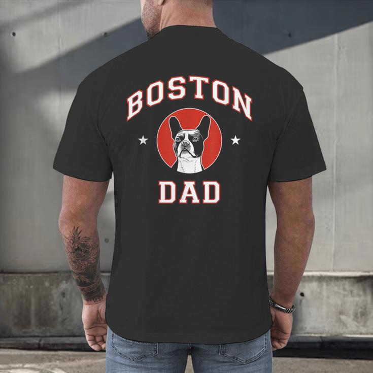 Boston Terrier Dad Dog Father For Men Women Kids Men's Back Print T-Shirt, gift for family, gift for coworker
