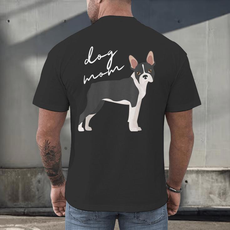 Boston Terrier Dog Mom Woman Women Men's Back Print T-Shirt, gift for family, gift for coworker