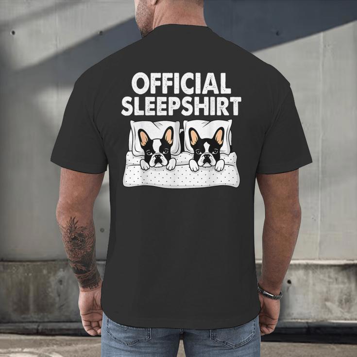 Boston Terrier Dog Official Sleep Pajamas Nightgown Men's Back Print T-Shirt, gift for family, gift for coworker