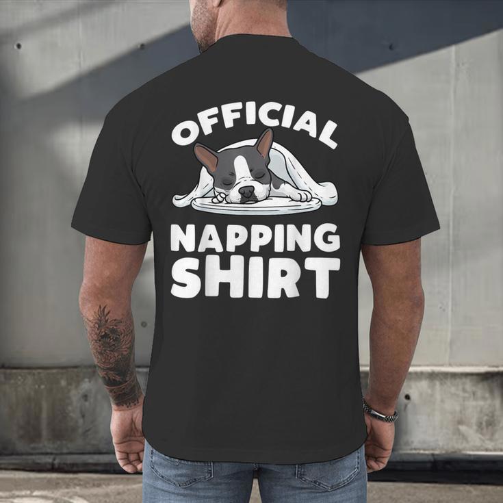Boston Terrier Dog Official Sleeping Shirt Men Women Kids Men's Back Print T-Shirt, gift for family, gift for coworker