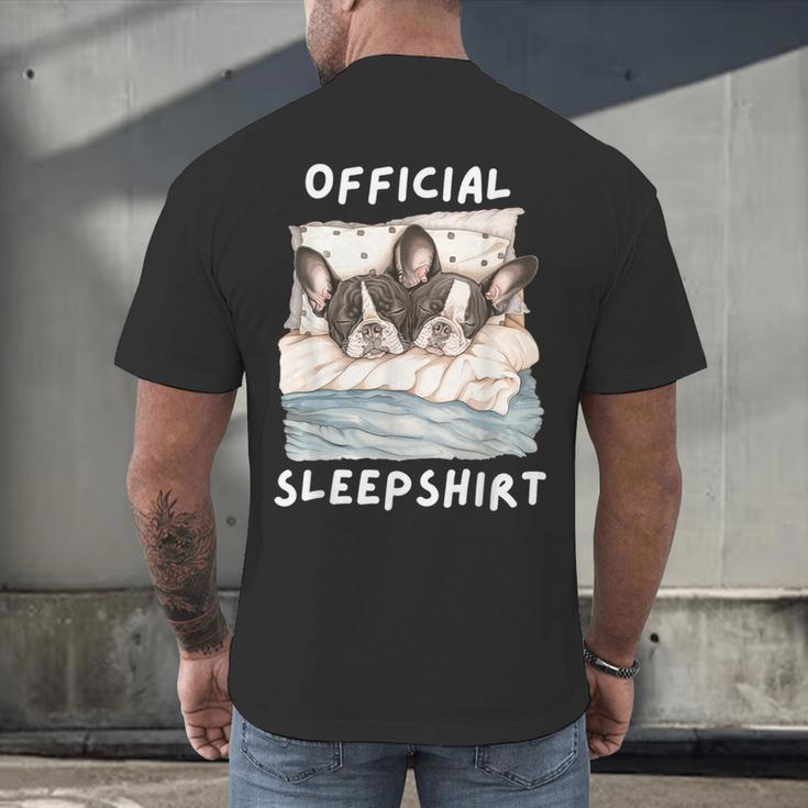 Boston Terrier Dog Official Sleepshirt Pajamas Nightgown Men Women Girls Kids Men's Back Print T-Shirt, gift for family, gift for coworker