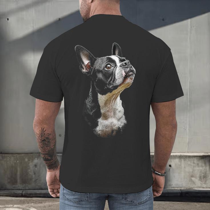 Boston Terrier Dog Graphic Pet Art Boston Terrier For Men Women Kids Men's Back Print T-Shirt, gift for family, gift for coworker