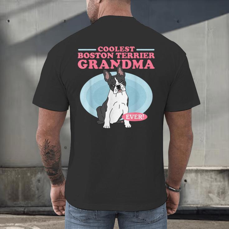 Boston Terrier Grandma Bostie Dog Owner Boston Terrier Men Women Men's Back Print T-Shirt, gift for family, gift for coworker