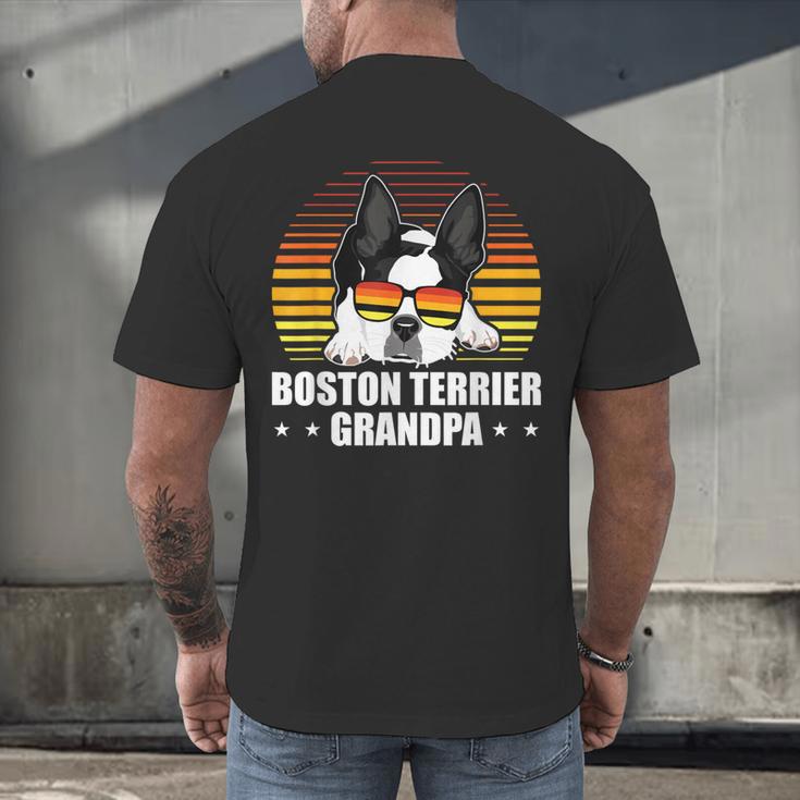 Boston Terrier Grandpa Dog Owner Boston Terrier Men's Back Print T-Shirt, gift for family, gift for coworker
