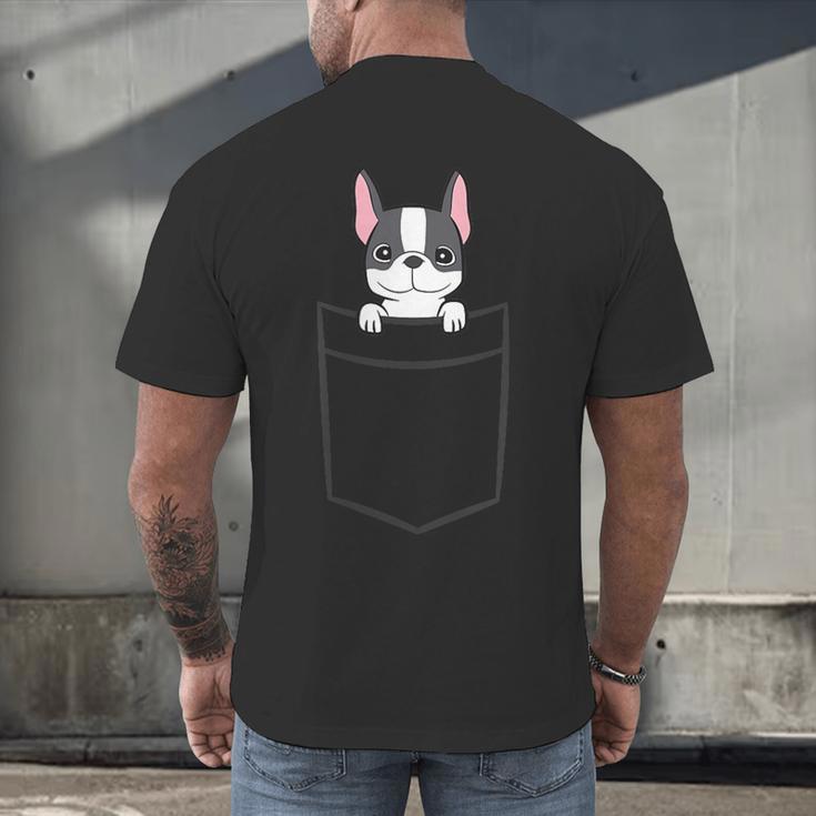 Boston Terrier In The Pocket Cute Boston Terrier Dog For Men Women Girls Kids Men's Back Print T-Shirt, gift for family, gift for coworker