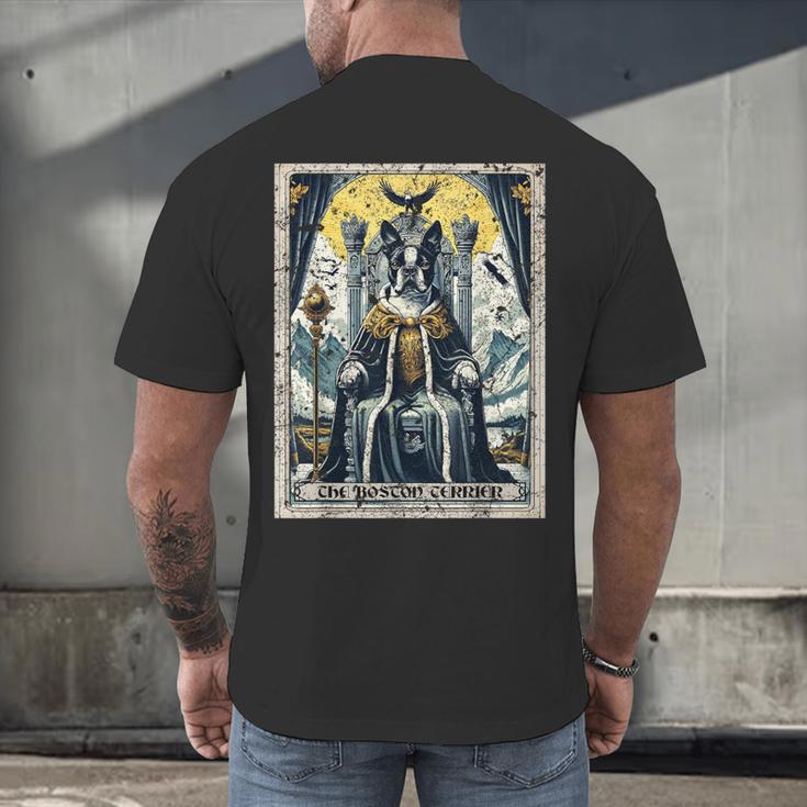 Boston Terrier Tarot Card Dog Men's Back Print T-Shirt, gift for family, gift for coworker
