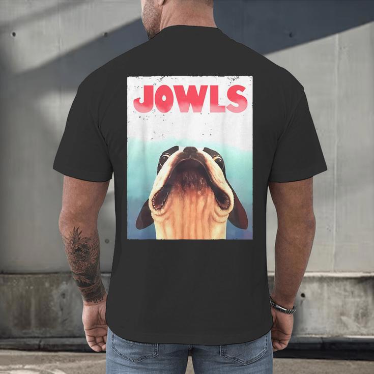 Boston Terriers Jowls Dog Mom Dog Dad Men's Back Print T-Shirt, gift for family, gift for coworker