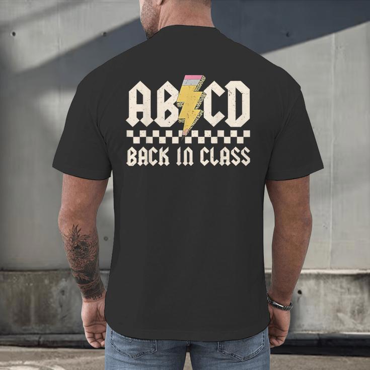 Boys Girls Teachers Rock Back To School ABCD Back In Class Men's Back Print T-Shirt, gift for family, gift for coworker Boys Girls Teachers Rock Back To School ABCD Back In Class Men's Back Print T-Shirt, gift for family, gift for coworker