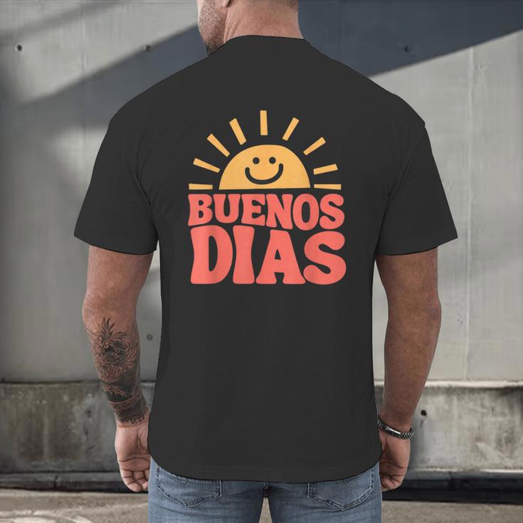 Buenos Dias Spanish Teacher Appreciation Back To School Men's Back Print T-Shirt, gift for family, gift for coworker Buenos Dias Spanish Teacher Appreciation Back To School Men's Back Print T-Shirt, gift for family, gift for coworker