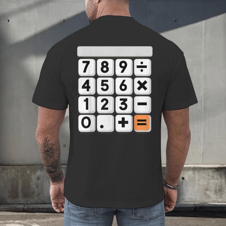 Calculator Easy Halloween Costume For Math Teacher Men's Back Print T-Shirt, gift for family, gift for coworker Calculator Easy Halloween Costume For Math Teacher Men's Back Print T-Shirt, gift for family, gift for coworker