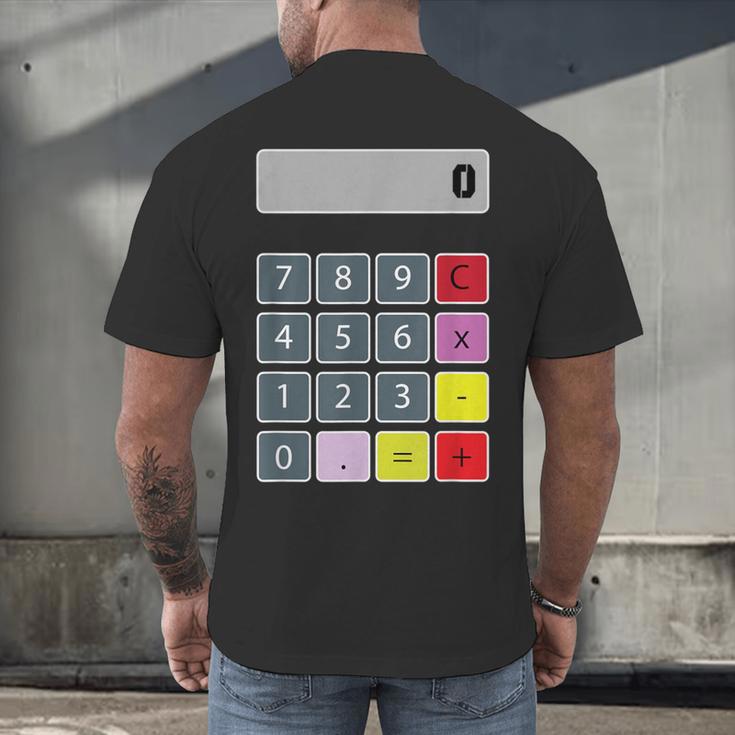 Calculator Math Teacher Halloween Costumes Women Men Adults Men's Back Print T-Shirt, gift for family, gift for coworker Calculator Math Teacher Halloween Costumes Women Men Adults Men's Back Print T-Shirt, gift for family, gift for coworker