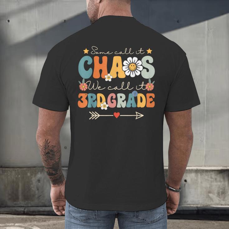 Some Call It Chaos We Call It 3rd Grade Third Grade Teachers Men Women Kids Men's Back Print T-Shirt, gift for family, gift for coworker Some Call It Chaos We Call It 3rd Grade Third Grade Teachers Men Women Kids Men's Back Print T-Shirt, gift for family, gift for coworker