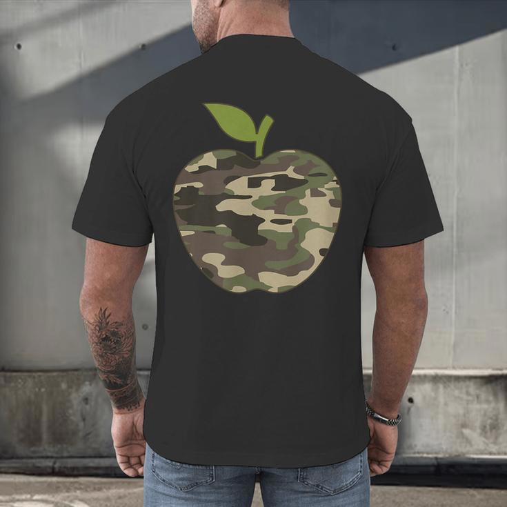 Camo Apple Camouflage Clothing School Student Camo Teacher Men Women Kids Men's Back Print T-Shirt, gift for family, gift for coworker Camo Apple Camouflage Clothing School Student Camo Teacher Men Women Kids Men's Back Print T-Shirt, gift for family, gift for coworker