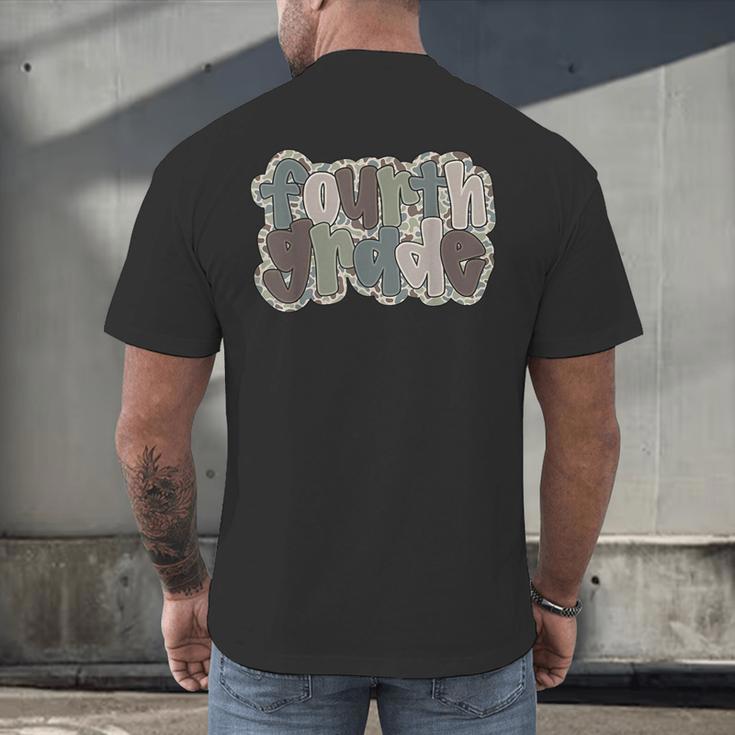 Camo Team 4th Grade Squad Back To School Teacher Kids Boys Men's Back Print T-Shirt, gift for family, gift for coworker