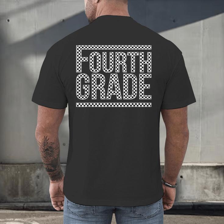 Checkered Fourth Grade Teacher Team Crew Back To School Men's Back Print T-Shirt, gift for family, gift for coworker Checkered Fourth Grade Teacher Team Crew Back To School Men's Back Print T-Shirt, gift for family, gift for coworker