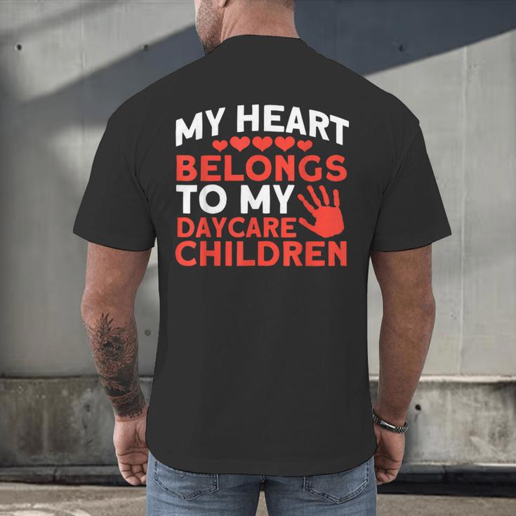 Childcare My Heart Belongs To Children Daycare Teacher Men Women Men's Back Print T-Shirt, gift for family, gift for coworker