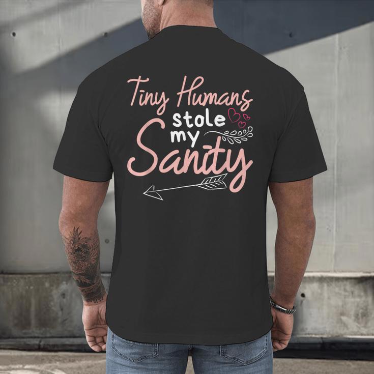 Childcare Provider Daycare Teacher Stole My Sanity Men's Back Print T-Shirt, gift for family, gift for coworker Childcare Provider Daycare Teacher Stole My Sanity Men's Back Print T-Shirt, gift for family, gift for coworker