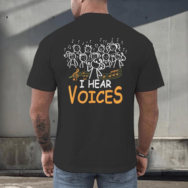 Choir Teacher I Hear Voices Chorister Church Choral Music Men's Back Print T-Shirt, gift for family, gift for coworker Choir Teacher I Hear Voices Chorister Church Choral Music Men's Back Print T-Shirt, gift for family, gift for coworker