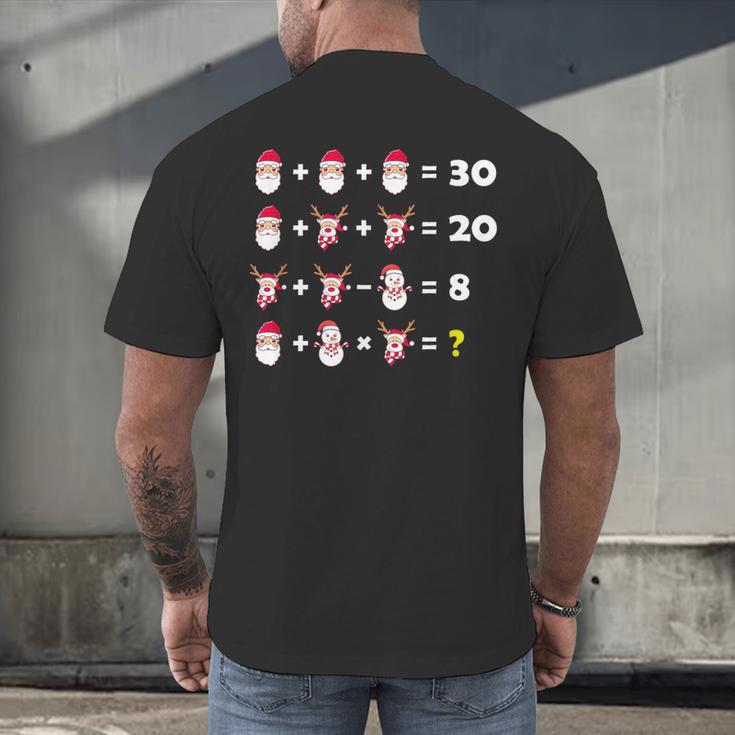 Christmas Math Quiz Teacher Equation Math Teacher Men's Back Print T-Shirt, gift for family, gift for coworker Christmas Math Quiz Teacher Equation Math Teacher Men's Back Print T-Shirt, gift for family, gift for coworker