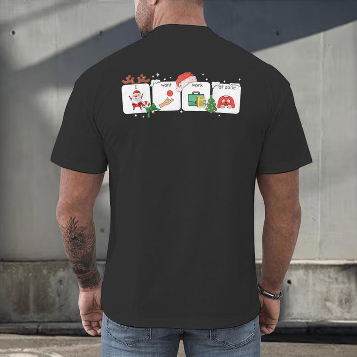 Christmas Santa Special Education SPED Teacher Xmas PJ Men's Back Print T-Shirt, gift for family, gift for coworker