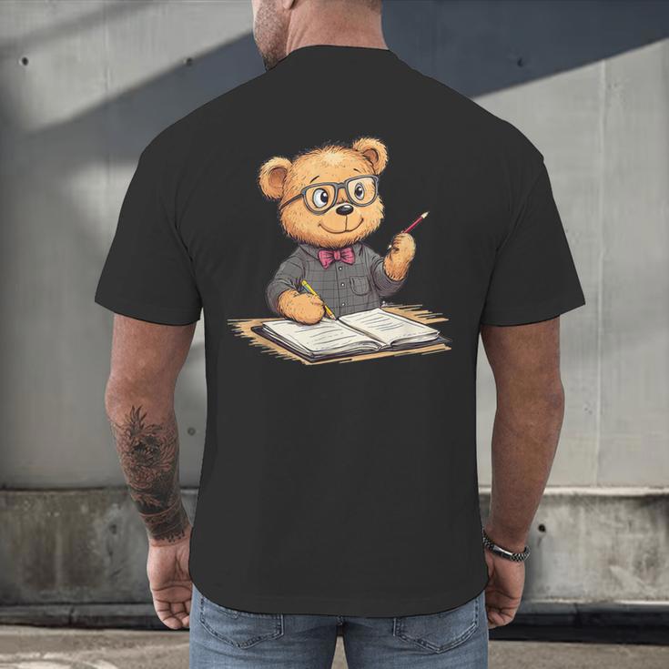 Classroom Fun With Teddy Bear Teacher Men's Back Print T-Shirt, gift for family, gift for coworker Classroom Fun With Teddy Bear Teacher Men's Back Print T-Shirt, gift for family, gift for coworker