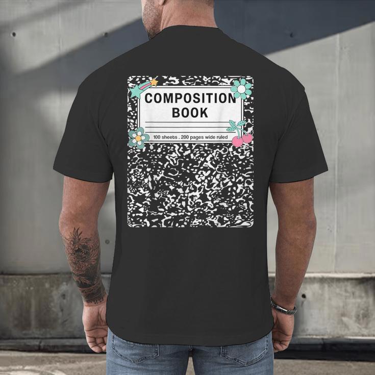 Composition Book Notebook Teachers Matching Group Halloween Men's Back Print T-Shirt, gift for family, gift for coworker Composition Book Notebook Teachers Matching Group Halloween Men's Back Print T-Shirt, gift for family, gift for coworker
