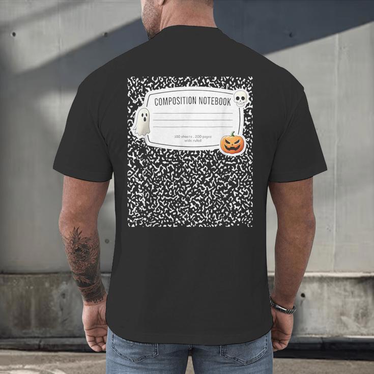 Composition Notebook Costume Adult Halloween For Teacher Men's Back Print T-Shirt, gift for family, gift for coworker