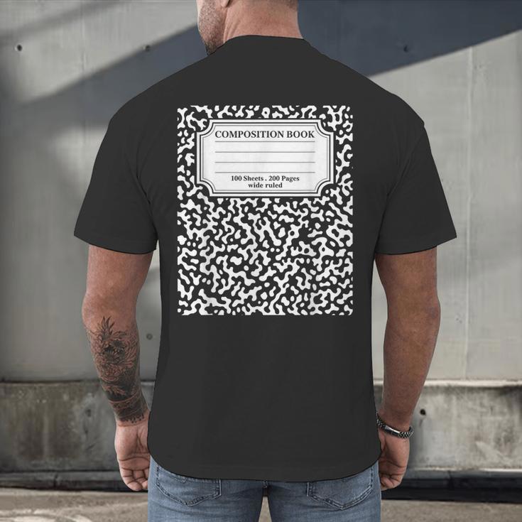 Composition Notebook Matching Group Halloween Teachers Men's Back Print T-Shirt, gift for family, gift for coworker Composition Notebook Matching Group Halloween Teachers Men's Back Print T-Shirt, gift for family, gift for coworker