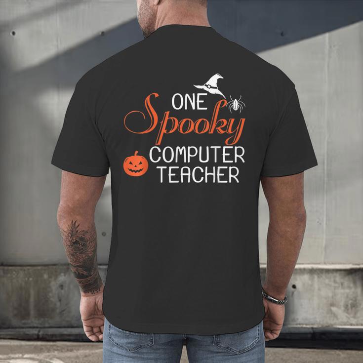 Computer Teacher Halloween Spooky Men Women Kids Men's Back Print T-Shirt, gift for family, gift for coworker Computer Teacher Halloween Spooky Men Women Kids Men's Back Print T-Shirt, gift for family, gift for coworker
