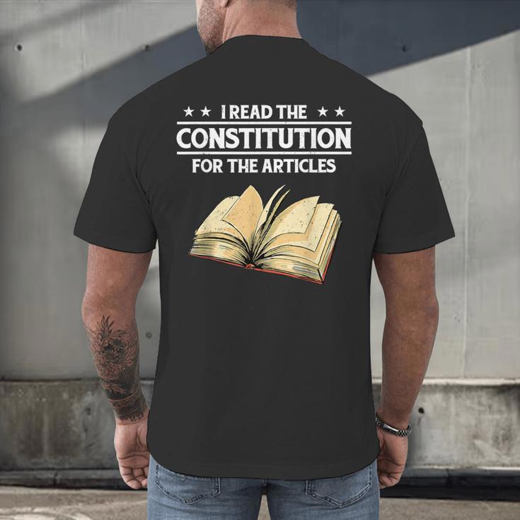 Cool History Teacher Read The Constitution For The Articles Men's Back Print T-Shirt, gift for family, gift for coworker Cool History Teacher Read The Constitution For The Articles Men's Back Print T-Shirt, gift for family, gift for coworker